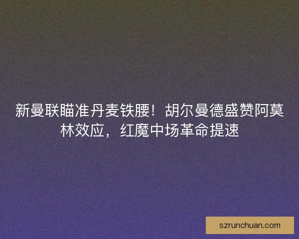 新曼联瞄准丹麦铁腰！胡尔曼德盛赞阿莫林效应，红魔中场革命提速